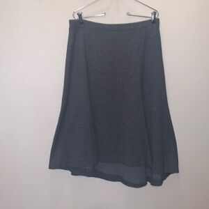 Draper’s & Damon’s grey checkered elastic waist high low skirt